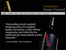 Tablet Screenshot of domaine-a.com.au